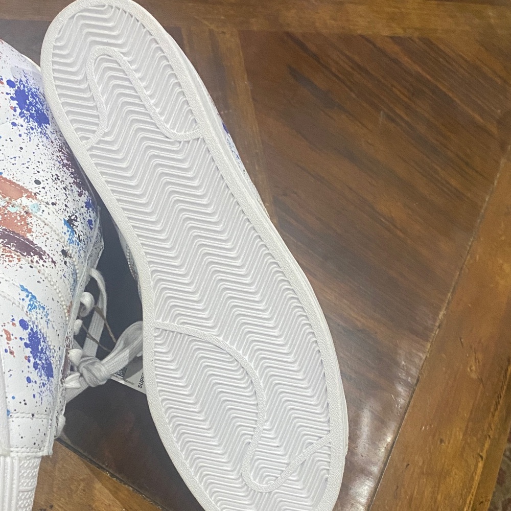 Adidas Superstar White with Colorful Splatter - Picture 5 of 6